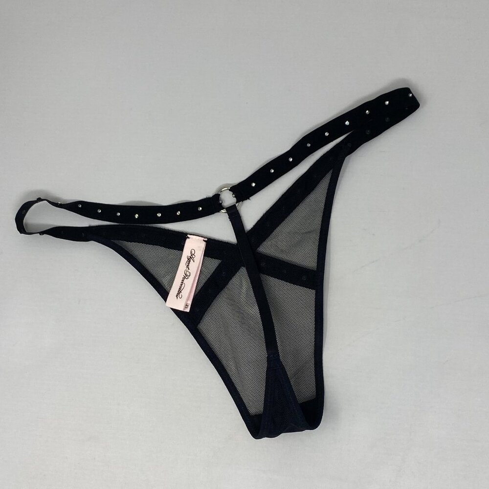 Agent Provocateur Judy Black Studded Thong M/L New $165 - Picture 5 of 7